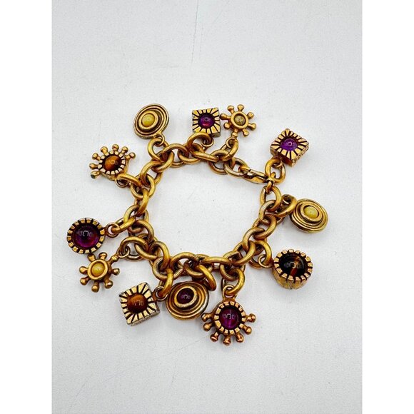 Patricia Locke Charm Bracelet Antique Finish - Picture 1 of 9